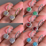 925 Sterling Silver Diamond Earrings for Women - Wedding Jewelry Gift
