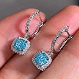 925 Sterling Silver Diamond Earrings for Women - Wedding Jewelry Gift
