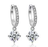 Starmoon 925 Silver CZ Drop Earrings For Women