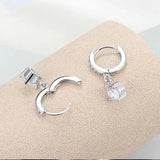 Starmoon 925 Silver CZ Drop Earrings For Women