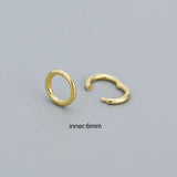 925 Silver Geometric Round Hoop Earrings Nose Ring
