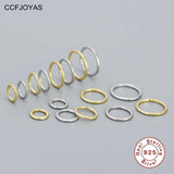 925 Silver Geometric Round Hoop Earrings Nose Ring
