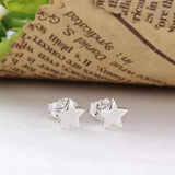 925 Sterling Silver Flower Heart Crystal Studs Earring