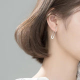 925 Silver Safety Pin Stud Earrings Punk Style Minimalist 31mm