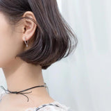 MloveAcc 925 Silver Lace Hoop Earrings Wedding Charming Jewelry