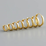 925 Silver Zircon Round Circle Ear Ring Ear Bone Buckle Wild Woman