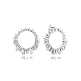 925 Silver Stud Earrings Zircon Wings Pumpkin Car