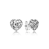 925 Silver Stud Earrings Zircon Wings Pumpkin Car