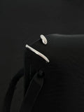 S925 Sterling Silver Ear Clip Wind Irregular Line No Piercing Women's Earrings