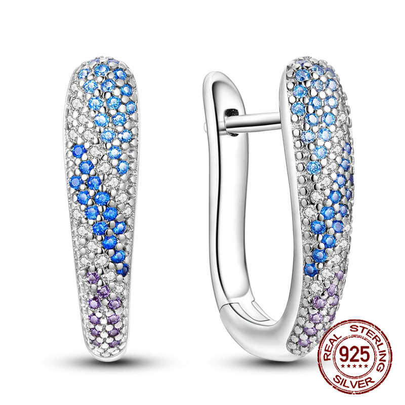 925 Silver Butterfly Moon Star Earrings Women