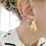 Crystal Flower Stud Earrings 925 Sterling Silver Zircon Earring