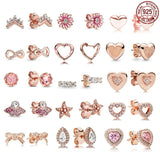 925 Sterling Silver Rose Series Earrings