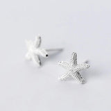 Starfish Earrings 925 Sterling Silver Minimalist Studs for Women