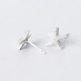 Starfish Earrings 925 Sterling Silver Minimalist Studs for Women