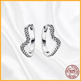 925 Sterling Silver Sparkling Wave Earrings DIY Women's Boutique Gift