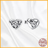 925 Sterling Silver Sparkling Wave Earrings DIY Women's Boutique Gift