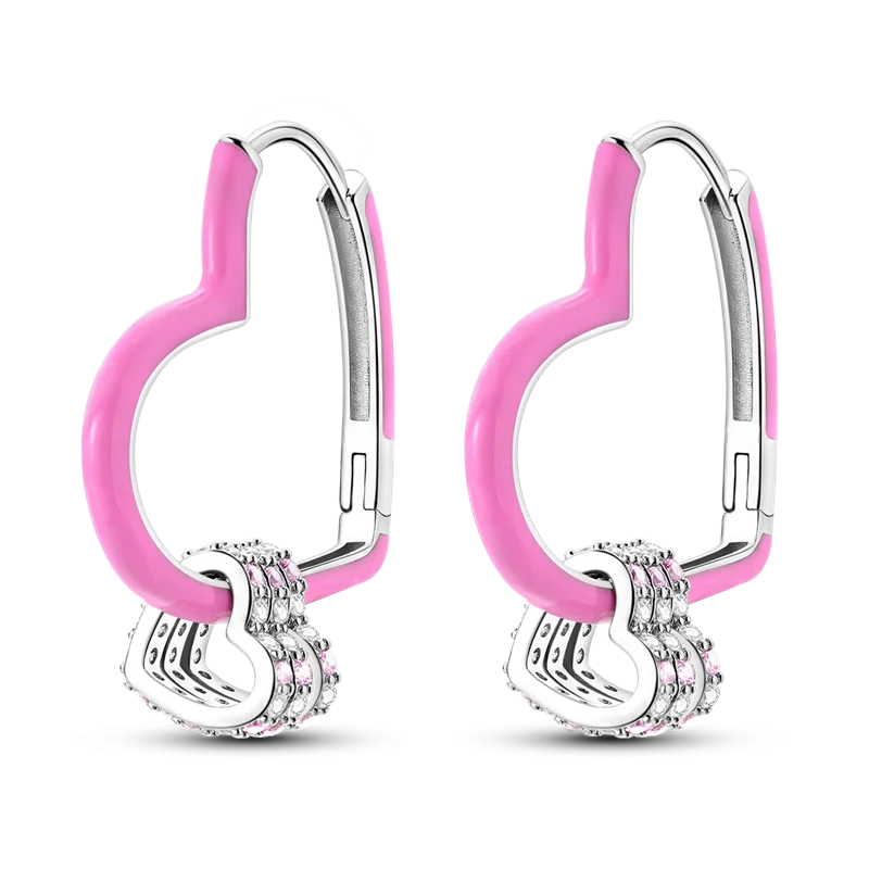 925 Silver Zircon Butterfly Hoop Earrings Wedding Party Gift