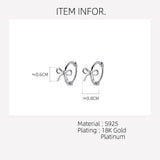 10mm 925 Silver Round Hoop Earrings For Women