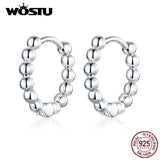 925 Sterling Silver Circle Earrings With Ball