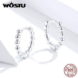 925 Sterling Silver Circle Earrings With Ball