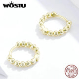 925 Sterling Silver Circle Earrings With Ball