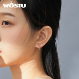 925 Sterling Silver Circle Earrings With Ball
