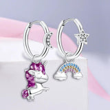 925 Silver Cactus Aircraft Feather Earrings Zircon Drop Earrings