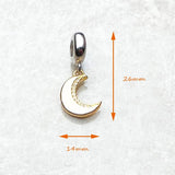 Golden Moon Charm Pendant 925 Sterling Silver Jewelry