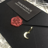 Golden Moon Charm Pendant 925 Sterling Silver Jewelry