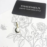 Golden Moon Charm Pendant 925 Sterling Silver Jewelry