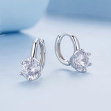 925 Silver Heart Star Butterfly Hoop Earrings for Women