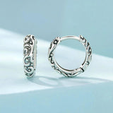 925 Silver Heart Star Butterfly Hoop Earrings for Women