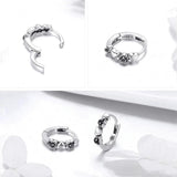 925 Silver CZ Round Circle Crystal Women Hoop Earrings Women Earrings Brincos