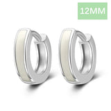 TrustDavis 925 Silver Hoop Earrings Birthday Gift for Women