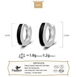 TrustDavis 925 Silver Hoop Earrings Birthday Gift for Women