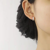 TrustDavis 925 Silver Hoop Earrings Birthday Gift for Women