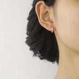 TrustDavis 925 Silver Hoop Earrings Birthday Gift for Women