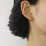 TrustDavis 925 Silver Hoop Earrings Birthday Gift for Women