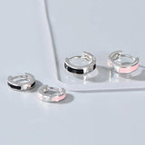 TrustDavis 925 Silver Hoop Earrings Birthday Gift for Women