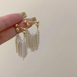 925 Silver Tassel Earrings Allergy-Free Party Accessories Gift