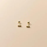 925 Silver Bean Bead Stud Earrings for Women Teen Party