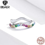1pcs Rianbow Ear Cuff Earrings 925 Silver Zircon Wedding Jewelry