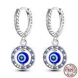 Sterling Silver Heart Hoop Earrings Zircon Wedding Jewelry Gift