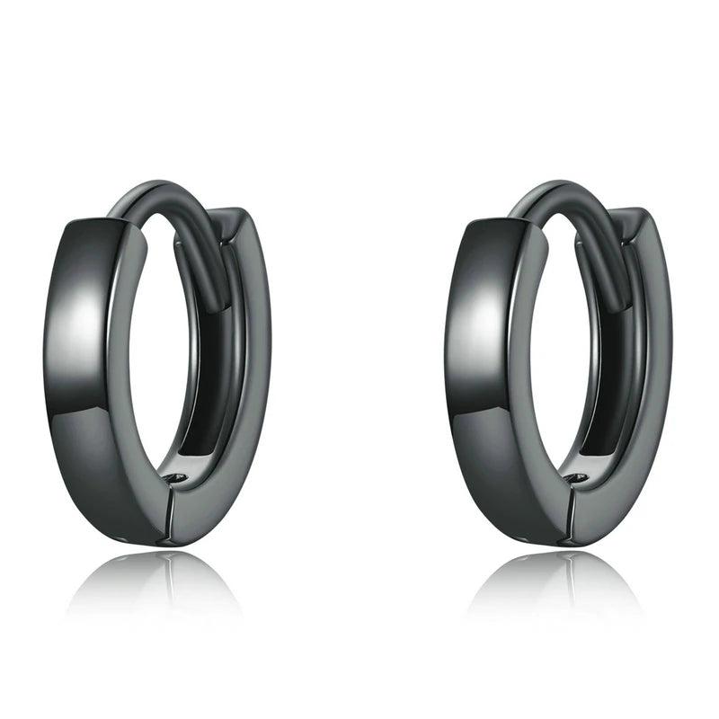 925 Silver Simplicity Hoop Earrings for Women Men DIY Jewelry