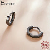 925 Silver Simplicity Hoop Earrings for Women Men DIY Jewelry