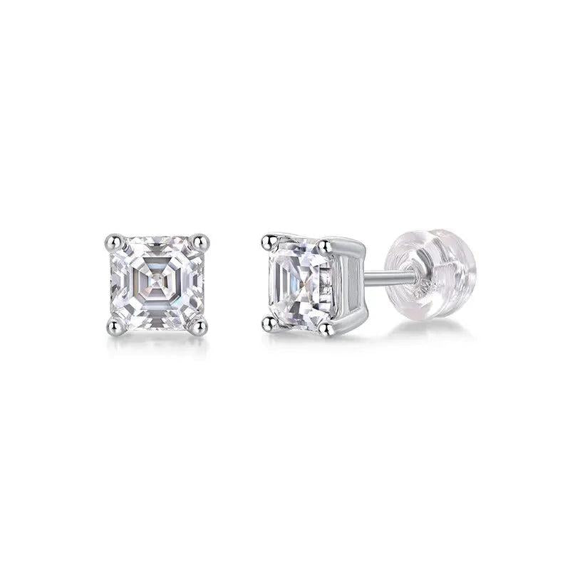 Moissanite Earring 1Ct S925 Silver Women Anniversary