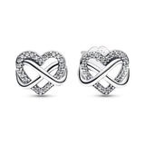 925 Silver Heart Hoop & Stud Earrings for Women