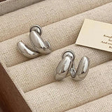 925 Silver Geometric Stud Earrings for Women Minimalist Jewelry