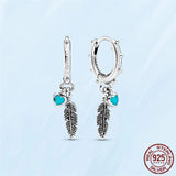 925 Silver Travel Bag Aircraft Earrings Jewelry Gift