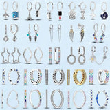 925 Silver Travel Bag Aircraft Earrings Jewelry Gift